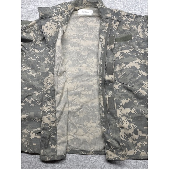 US Army Combat Military Mens Medium Short ACU Field Jacket Digital Camouflage - Picture 7 of 10
